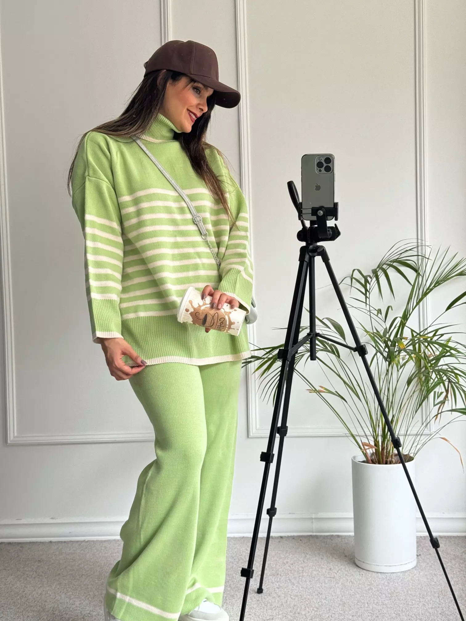 ست مانتو شلوار بافت نیکی